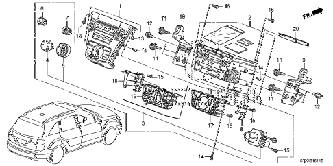 2008 MDX SPORT 5 DOOR 5AT AUDIO UNIT (NAVI) (1) diagram 2008 MDX SPORT 5 DOOR 5AT AUDIO UNIT (NAVI) (1) diagram