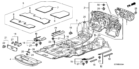 2009 MDX 5 DOOR 5AT FLOOR MAT diagram 2009 MDX 5 DOOR 5AT FLOOR MAT diagram