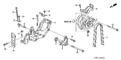 2004 NSX-T 2 DOOR 6MT ALTERNATOR BRACKET diagram 2004 NSX-T 2 DOOR 6MT ALTERNATOR BRACKET diagram