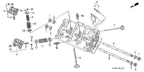 2003 NSX-T 2 DOOR 4AT VALVE - ROCKER ARM (RR.) diagram 2003 NSX-T 2 DOOR 4AT VALVE - ROCKER ARM (RR.) diagram