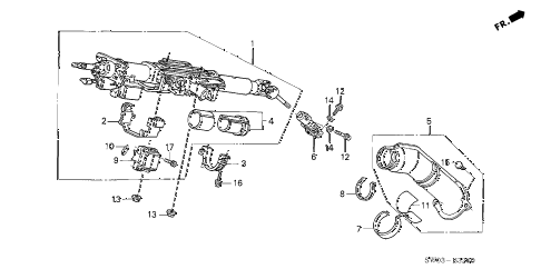 2003 NSX-T 2 DOOR 6MT STEERING COLUMN diagram 2003 NSX-T 2 DOOR 6MT STEERING COLUMN diagram