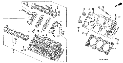 2005 NSX-T 2 DOOR 6MT CYLINDER HEAD (RR.) diagram 2005 NSX-T 2 DOOR 6MT CYLINDER HEAD (RR.) diagram
