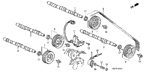 2005 NSX-T 2 DOOR 4AT CAMSHAFT - TIMING BELT diagram 2005 NSX-T 2 DOOR 4AT CAMSHAFT - TIMING BELT diagram