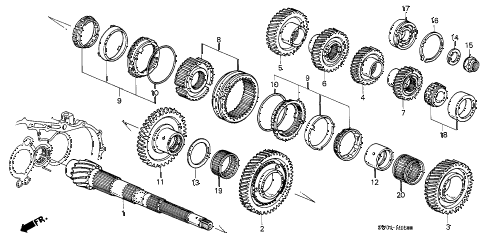 2003 NSX-T 2 DOOR 6MT MT COUNTERSHAFT diagram 2003 NSX-T 2 DOOR 6MT MT COUNTERSHAFT diagram