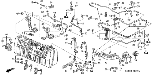 2004 NSX-T 2 DOOR 6MT FUEL TANK diagram 2004 NSX-T 2 DOOR 6MT FUEL TANK diagram
