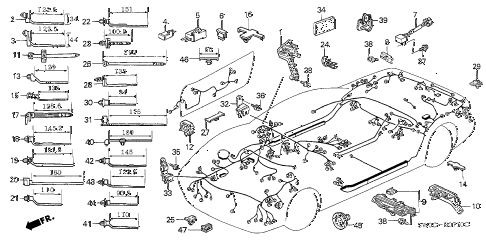 2005 NSX-T 2 DOOR 6MT HARNESS BAND - BRACKET diagram 2005 NSX-T 2 DOOR 6MT HARNESS BAND - BRACKET diagram