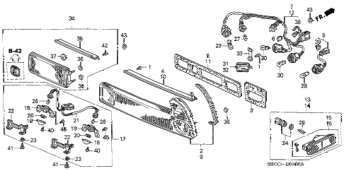 2004 NSX-T 2 DOOR 4AT TAILLIGHT diagram 2004 NSX-T 2 DOOR 4AT TAILLIGHT diagram