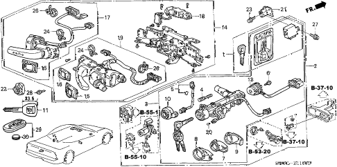2004 NSX-T 2 DOOR 6MT COMBINATION SWITCH diagram 2004 NSX-T 2 DOOR 6MT COMBINATION SWITCH diagram