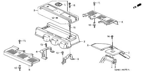 2005 NSX-T 2 DOOR 6MT INTAKE MANIFOLD COVER diagram 2005 NSX-T 2 DOOR 6MT INTAKE MANIFOLD COVER diagram