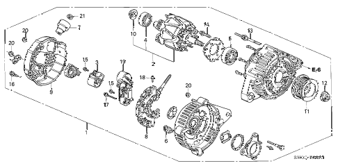 2003 NSX-T 2 DOOR 4AT ALTERNATOR (DENSO) diagram 2003 NSX-T 2 DOOR 4AT ALTERNATOR (DENSO) diagram