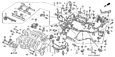 2003 NSX-T 2 DOOR 4AT ENGINE WIRE HARNESS - CLAMP diagram 2003 NSX-T 2 DOOR 4AT ENGINE WIRE HARNESS - CLAMP diagram