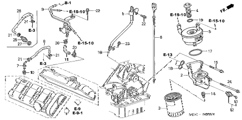 2003 NSX-T 2 DOOR 4AT OIL FILTER - BREATHER TUBE diagram 2003 NSX-T 2 DOOR 4AT OIL FILTER - BREATHER TUBE diagram