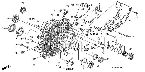 2012 ZDX TECH 5 DOOR 6AT AT TORQUE CONVERTER CASE diagram 2012 ZDX TECH 5 DOOR 6AT AT TORQUE CONVERTER CASE diagram