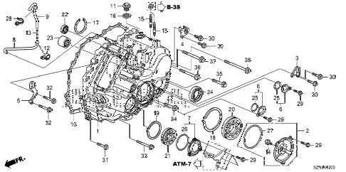 2010 ZDX BASE 5 DOOR 6AT AT TRANSMISSION CASE diagram 2010 ZDX BASE 5 DOOR 6AT AT TRANSMISSION CASE diagram