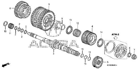 2012 ZDX TECH 5 DOOR 6AT AT MAINSHAFT - CLUTCH (3RD-6TH) diagram 2012 ZDX TECH 5 DOOR 6AT AT MAINSHAFT - CLUTCH (3RD-6TH) diagram