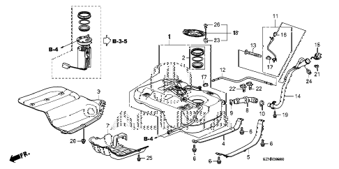 2011 ZDX TECH 5 DOOR 6AT FUEL TANK (1) diagram 2011 ZDX TECH 5 DOOR 6AT FUEL TANK (1) diagram