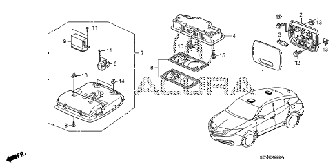 2013 ZDX 5 DOOR 6AT INTERIOR LIGHT diagram 2013 ZDX 5 DOOR 6AT INTERIOR LIGHT diagram