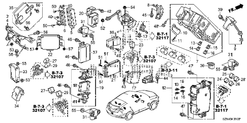 2012 ZDX TECH 5 DOOR 6AT CONTROL UNIT (CABIN) (1) diagram 2012 ZDX TECH 5 DOOR 6AT CONTROL UNIT (CABIN) (1) diagram