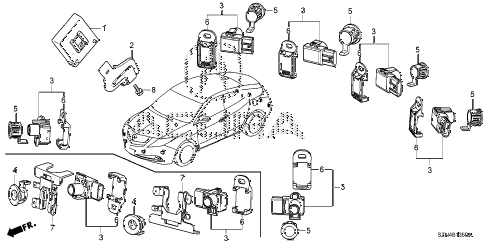 2013 ZDX 5 DOOR 6AT PARKING SENSOR diagram 2013 ZDX 5 DOOR 6AT PARKING SENSOR diagram