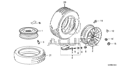 2012 ZDX ADV 5 DOOR 6AT WHEEL DISK (KA) diagram 2012 ZDX ADV 5 DOOR 6AT WHEEL DISK (KA) diagram