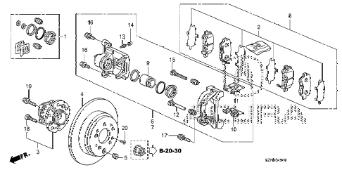 2010 ZDX BASE 5 DOOR 6AT REAR BRAKE diagram 2010 ZDX BASE 5 DOOR 6AT REAR BRAKE diagram