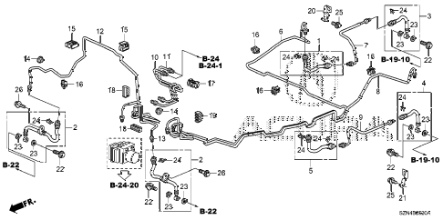 2010 ZDX BASE 5 DOOR 6AT BRAKE LINES (VSA) (1) diagram 2010 ZDX BASE 5 DOOR 6AT BRAKE LINES (VSA) (1) diagram