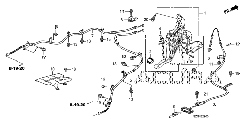 2012 ZDX BASE 5 DOOR 6AT PARKING BRAKE diagram 2012 ZDX BASE 5 DOOR 6AT PARKING BRAKE diagram