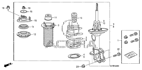 2011 ZDX BASE 5 DOOR 6AT FRONT SHOCK ABSORBER (1) diagram 2011 ZDX BASE 5 DOOR 6AT FRONT SHOCK ABSORBER (1) diagram