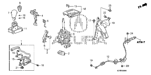 2011 ZDX BASE 5 DOOR 6AT SELECT LEVER diagram 2011 ZDX BASE 5 DOOR 6AT SELECT LEVER diagram