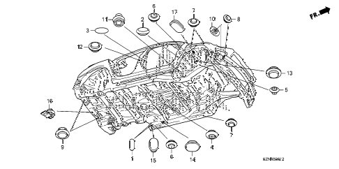 2010 ZDX ADV 5 DOOR 6AT GROMMET (LOWER) diagram 2010 ZDX ADV 5 DOOR 6AT GROMMET (LOWER) diagram