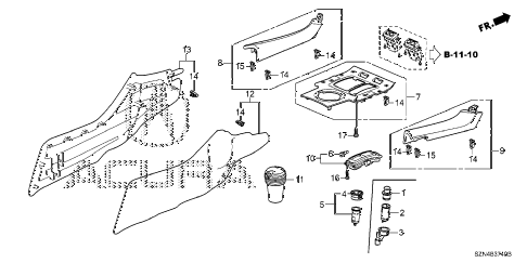 2012 ZDX TECH 5 DOOR 6AT FRONT CONSOLE diagram 2012 ZDX TECH 5 DOOR 6AT FRONT CONSOLE diagram