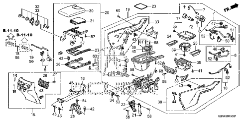 2011 ZDX ADV 5 DOOR 6AT REAR CONSOLE diagram 2011 ZDX ADV 5 DOOR 6AT REAR CONSOLE diagram