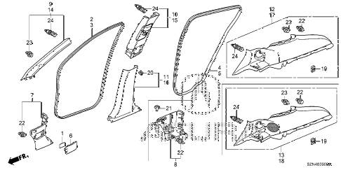 2012 ZDX TECH 5 DOOR 6AT PILLAR GARNISH diagram 2012 ZDX TECH 5 DOOR 6AT PILLAR GARNISH diagram
