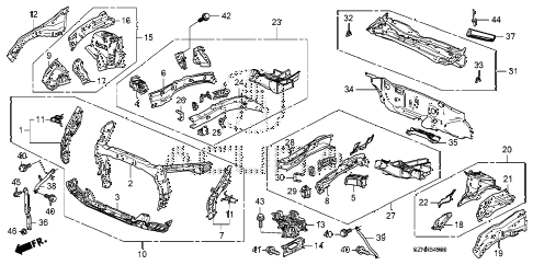 2011 ZDX BASE 5 DOOR 6AT FRONT BULKHEAD - DASHBOARD diagram 2011 ZDX BASE 5 DOOR 6AT FRONT BULKHEAD - DASHBOARD diagram
