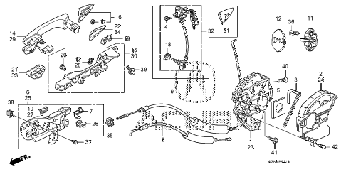 2012 ZDX BASE 5 DOOR 6AT FRONT DOOR LOCKS - OUTER HANDLE diagram 2012 ZDX BASE 5 DOOR 6AT FRONT DOOR LOCKS - OUTER HANDLE diagram