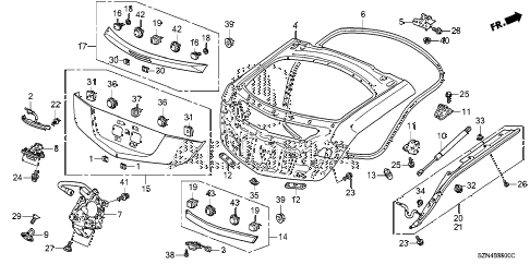 2010 ZDX ADV 5 DOOR 6AT TAILGATE diagram 2010 ZDX ADV 5 DOOR 6AT TAILGATE diagram