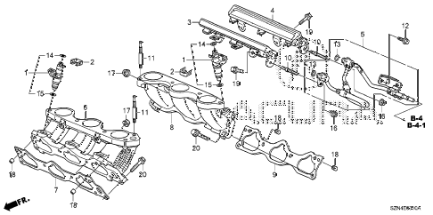 2010 ZDX ADV 5 DOOR 6AT FUEL INJECTOR diagram 2010 ZDX ADV 5 DOOR 6AT FUEL INJECTOR diagram