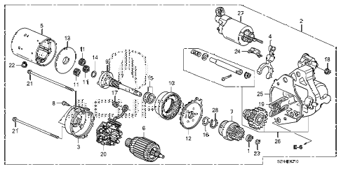 2011 ZDX TECH 5 DOOR 6AT STARTER MOTOR (DENSO) diagram 2011 ZDX TECH 5 DOOR 6AT STARTER MOTOR (DENSO) diagram