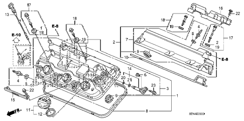 2011 ZDX TECH 5 DOOR 6AT CYLINDER HEAD COVER diagram 2011 ZDX TECH 5 DOOR 6AT CYLINDER HEAD COVER diagram