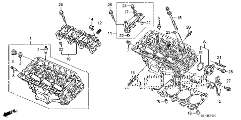 2013 ZDX 5 DOOR 6AT FRONT CYLINDER HEAD diagram 2013 ZDX 5 DOOR 6AT FRONT CYLINDER HEAD diagram