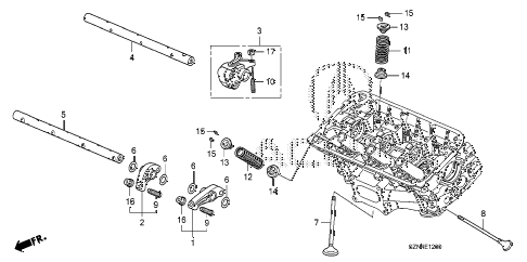 2012 ZDX BASE 5 DOOR 6AT VALVE - ROCKER ARM (FR.) diagram 2012 ZDX BASE 5 DOOR 6AT VALVE - ROCKER ARM (FR.) diagram
