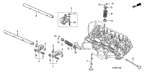 2010 ZDX ADV 5 DOOR 6AT VALVE - ROCKER ARM (RR.) diagram 2010 ZDX ADV 5 DOOR 6AT VALVE - ROCKER ARM (RR.) diagram