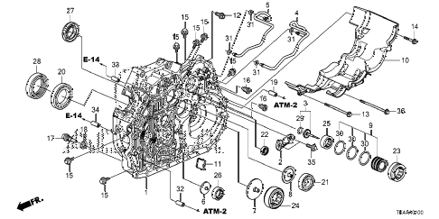 2013 TL ADV 4 DOOR 6AT AT TORQUE CONVERTER CASE (2WD) diagram 2013 TL ADV 4 DOOR 6AT AT TORQUE CONVERTER CASE (2WD) diagram
