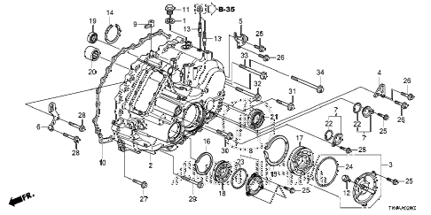 2013 TL ADV(SHAWD) 4 DOOR 6AT AT TRANSMISSION CASE diagram 2013 TL ADV(SHAWD) 4 DOOR 6AT AT TRANSMISSION CASE diagram