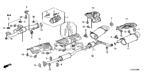 2013 TL ADV 4 DOOR 6AT EXHAUST PIPE (2WD) diagram 2013 TL ADV 4 DOOR 6AT EXHAUST PIPE (2WD) diagram