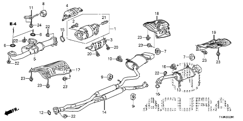 2013 TL ADV(SHAWD) 4 DOOR 6AT EXHAUST PIPE (4WD) diagram 2013 TL ADV(SHAWD) 4 DOOR 6AT EXHAUST PIPE (4WD) diagram