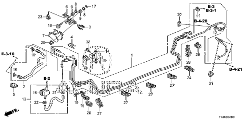 2013 TL ADV 4 DOOR 6AT FUEL PIPE (2WD) diagram 2013 TL ADV 4 DOOR 6AT FUEL PIPE (2WD) diagram