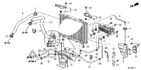 2013 TL ADV(SHAWD) 4 DOOR 6AT RADIATOR HOSE - RESERVE TANK diagram 2013 TL ADV(SHAWD) 4 DOOR 6AT RADIATOR HOSE - RESERVE TANK diagram
