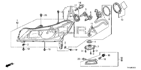2013 TL ADV(SHAWD) 4 DOOR 6AT HEADLIGHT diagram 2013 TL ADV(SHAWD) 4 DOOR 6AT HEADLIGHT diagram