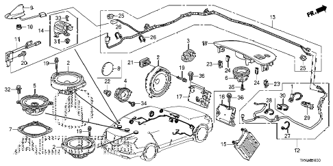 2013 TL ADV 4 DOOR 6AT RADIO ANTENNA - SPEAKER diagram 2013 TL ADV 4 DOOR 6AT RADIO ANTENNA - SPEAKER diagram